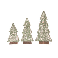 Transpac Multicolored Antiqued Christmas Tree 14 in. (Pack of 6)