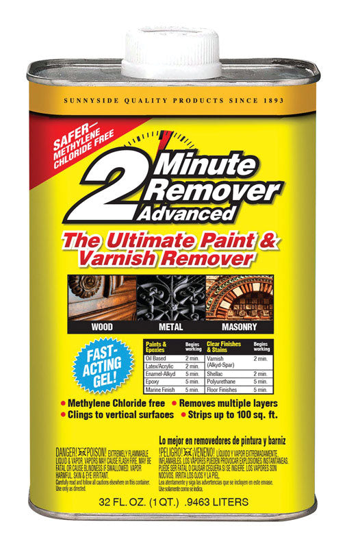 Sunnyside 2 Minute Remover Advanced Paint and Varnish Remover 1 qt (Pack of 6).