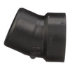 Charlotte Pipe 1-1/2 in. Spigot X 1-1/2 in. D Hub ABS 22-1/2 Degree Elbow