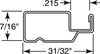 Prime-Line Screen Frame 1"W, 7/16" H X 1"W X 12' 2" L 0.025 Ga Aluminum Box of 36