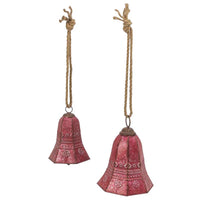 Gerson Red Christmas Bell Indoor Christmas Decor 11.5 in. (Pack of 4)
