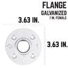 BK Products 1 in. FPT  Galvanized Malleable Iron Floor Flange