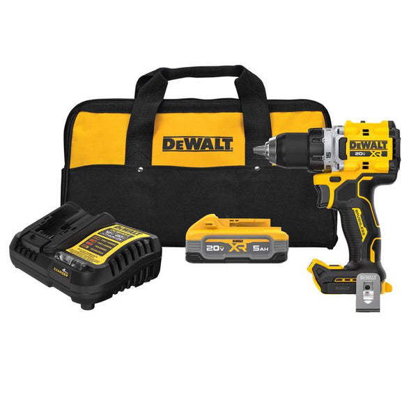 Kit de taladro/atornillador inalámbrico sin escobillas DeWalt 20V MAX XR de 1/2 in. (batería y cargador)