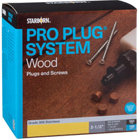 Starborn Pro Plug No. 8 X 2-1/2 in. L Meranti Star Flat Head Deck Screws and Plugs Kit 1 pk - Deal of The Week