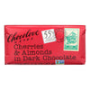 Chocolove Xoxox - Premium Chocolate Bar - Dark Chocolate - Cherries and Almonds - Mini - 1.3 oz Bars - Case of 12