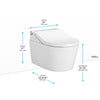 TOTO® WASHLET®+ RP Wall-Hung D-Shape Toilet with RW Bidet Seat and DuoFit® In-Wall 1.28 and 0.9 GPF Auto Dual-Flush Tank System, Matte Silver - CWT4474547CMFGA#MS