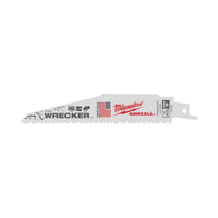 Milwaukee The Wrecker 6 in. Bi-Metal Demolition Reciprocating Saw Blade 7/11 TPI 5 pk