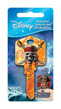 Howard Keys Disney Skull And Swords House Key Blank Single sided For Kwikset and Titan Locks (Pack of 5)