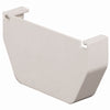 Amerimax 5.8 in. H x 4.5 in. W x 5 in. L White Vinyl Gutter End Cap (Pack of 20)