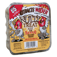 C&S Products Nutty Treat Assorted Species Wild Bird Food Beef Suet 11.75 oz. (Pack of 12)
