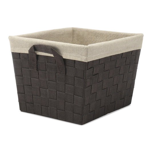 Whitmor Espresso Storage Tote 8 in. H X 12.25 in. W X 10.13 in. D Stackable