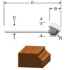 Vermont American 1/2 in. D X 1/2 in. X 1-7/8 in. L Carbide Tipped 2-Flute Classical Router Bit