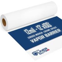 THE LINER GUYS 12 Mil Crawl Space Vapor Barrier, 12 ft x 100 ft Reinforced Woven Plastic Sheeting for Crawl Space Encapsulation, Heavy Duty Moisture Barrier Ground Cover