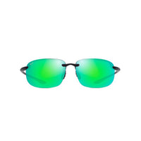 Maui Jim Hookipa Xlarge Unisex Translucent Matte Grey Frame Maui Green Lens Polarized Sunglasses