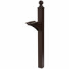 Gibraltar Mailboxes Landover 56.4 in. Powder Coated Bronze Aluminum/Steel Mailbox Post