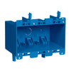 Carlon PVC Blue 3-Gang 1-Knockout Rectangle Outlet Box 55 cu. in. Capacity, 5-3/4 H x 2.79 W in.