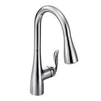 Chrome one-handle high arc pulldown kitchen faucet