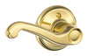 Schlage Flair Bright Brass Dummy Lever Left Handed