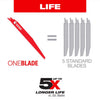 Diablo 12 in. Bi-Metal Reciprocating Saw Blade 8/14 TPI 5 pk