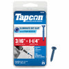 Tapcon 1-1/4 in. L Star Flat Head Concrete Screws 25 pk