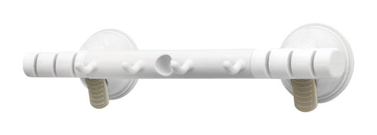 Safe-er-Grip Bright White Plastic Caddy/Razor/Toothbrush Holder