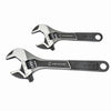 Crescent Metric and SAE Wide Jaw Adjustable Wrench Set Assorted in. L 2 pc