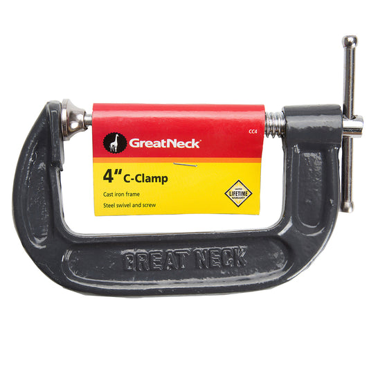 Great Neck 4 in. D C-Clamp 1 pk
