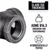 STZ Industries 1-1/2 in. MIP each X 3/4 in. D FIP Black Malleable Iron Hex Bushing
