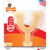Nylabone Power Chew Wishbone Original Flavor Wolf Size Durable Dog Chew for Dogs Up to 35 lb