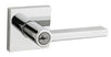 Kwikset SmartKey Halifax Satin Nickel Keyed Entry Lever KW1 1-3/4 in.