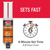 Automotive Epoxy Syringe 25 ml.JB Weld 2424 PSI Dark Grey KwikWeld Quick-Setting Steel Reinforced 