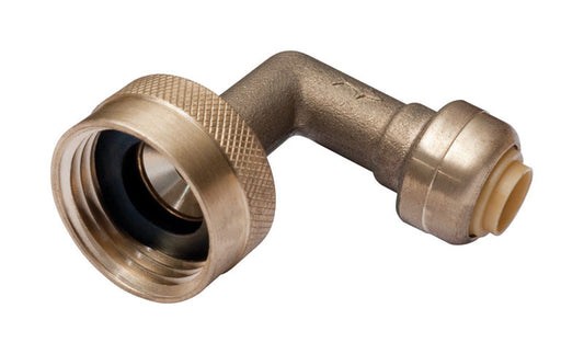 SharkBite Push to Connect 1/4 in. PTC X 3/4 in. D GHT Brass Dishwasher Elbow