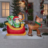 Gemmy LED White Toy Story on a Sleigh 8 ft. Inflatable