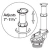 Korky QuietFILL Platinum Complete Universal Adjustable Toilet Repair Kit with Hardware