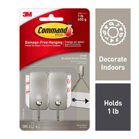 3M Command Small Metal/Plastic Hook 0.98 in. L 2 pk - Deal of The Week