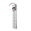 Woods 4 ft. L 6 outlets Power Strip White