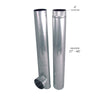 Deflect-O 7.38 in. L X 4 in. D Silver Aluminum Skinny Duct