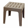 Adams Big Easy Square Portobello Polypropylene Stackable Side Table