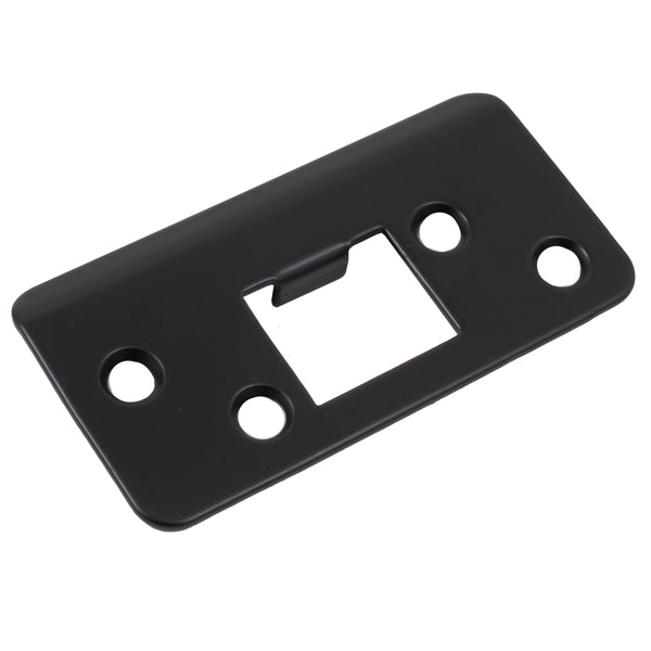 Placa de protección para jambas con tornillos, 3-5/8 pulgadas, 2-1/4" de centro a centro, negro mate de Stone Harbor Hardware