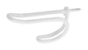 Hat & Coat Hook, Screw-In, White Vinyl-Coated Wire. (Pack of 6)