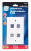 Monster Just Hook It Up White 4 gang Plastic Keystone Wall Plate 1 pk