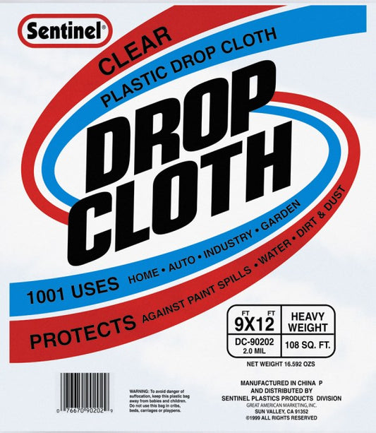 Gam DC90202 Sentinel® Clear Plastic Drop Cloths                                                                                                       
