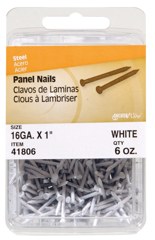 Hillman 1 in. L Panel Steel Nail Square Shank Flat (Pack of 5)