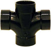Charlotte Pipe 3 in. Hub X 3 in. D Hub ABS Sanitary Tee