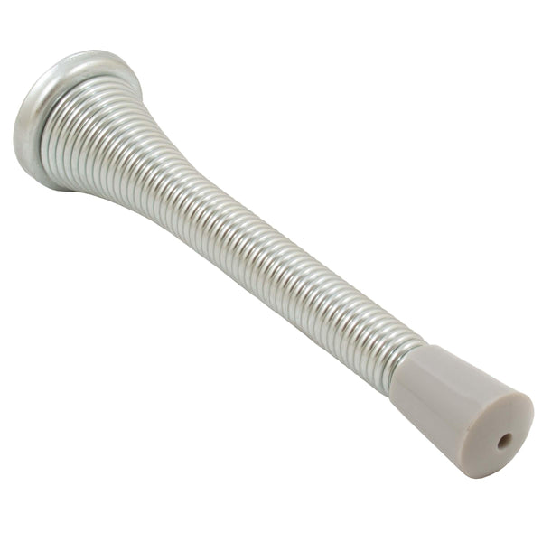 Tope de puerta con resorte resistente, 4 pulgadas, cromo satinado, de Stone Harbor Hardware