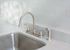 OakBrook Pacifica Two Handle Brushed Nickel Kitchen Faucet Side Sprayer Included