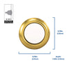 Heath Zenith Polished Brass Metal Gold/White 16V Wired Traditional Pushbutton Doorbell 0.8 D in.