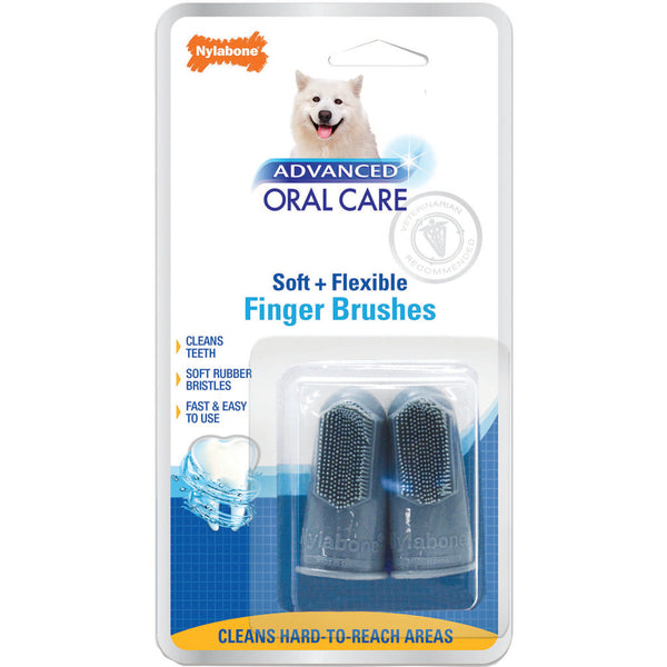 Cepillo de dientes de dedo Nylabone Advanced Oral Care (2 unidades)