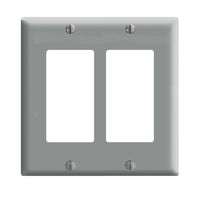 Leviton Gray 2 gang Thermoset Plastic Decora/GFCI Wall Plate 1 pk - Open Box