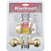 Kwikset Polo Polished Brass Entry Lock and Single Cylinder Deadbolt 1-3/4 in.